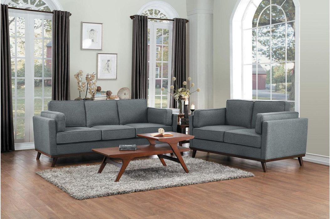 Homelegance Furniture Denizen Loveseat in Dark Gray 9537DGY-2 - Home Discount Furniture - NJ-linden