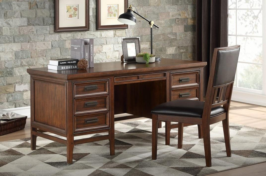 Homelegance Frazier Executive Desk in Brown Cherry 1649-17 - Home Discount Furniture - NJ-linden