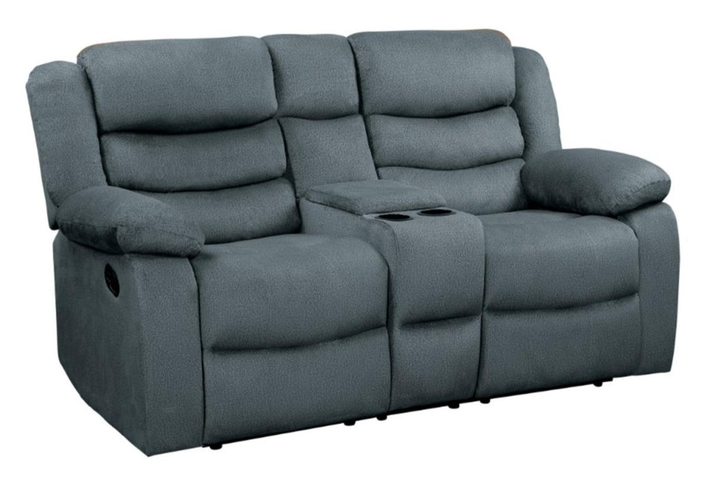 Homelegance Furniture Discus Double Reclining Loveseat in Gray 9526GY-2 - Home Discount Furniture - NJ-linden