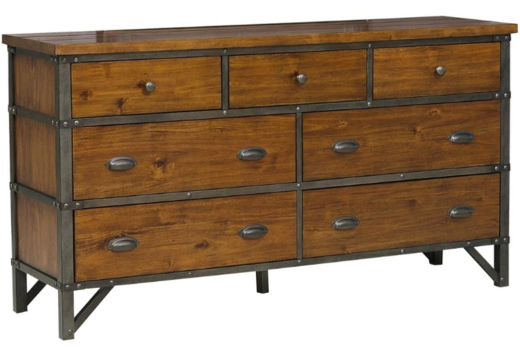 Homelegance Holverson Dresser in Rustic Brown & Gunmetal 1715-5 - Home Discount Furniture - NJ-linden