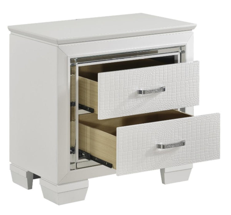 Homelegance Allura Nightstand in White 1916W-4 - Home Discount Furniture - NJ-linden