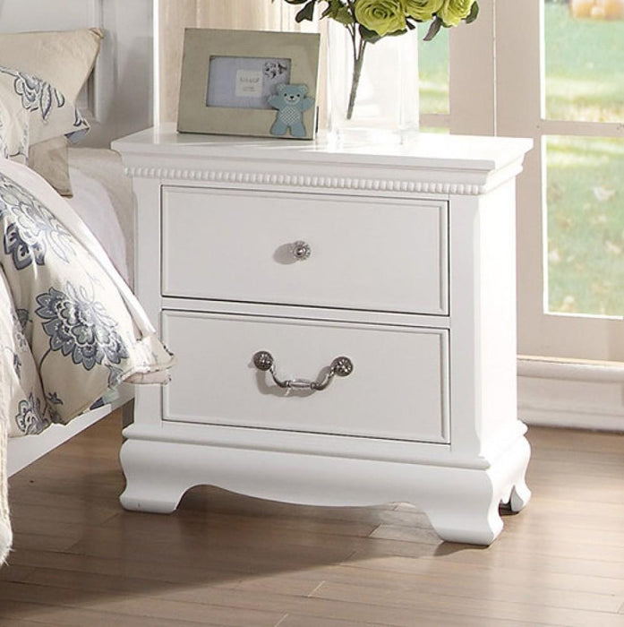 Homelegance Lucida 2 Drawer Nightstand in White 2039W-4 - Home Discount Furniture - NJ-linden