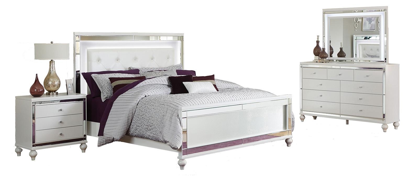 Homelegance Alonza Queen LED Panel Bed 1845LED-1 - Home Discount Furniture - NJ-linden