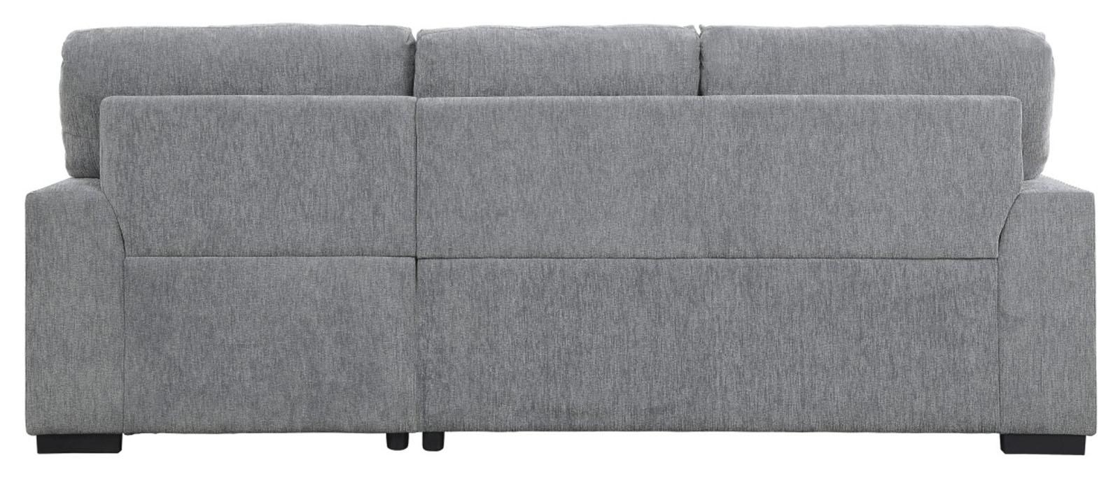 Homelegance Furniture Morelia 2pc Sectional with Pull Out Bed and Right Chaise in Dark Gray 9468DG*2RC2L - Home Discount Furniture - NJ-linden