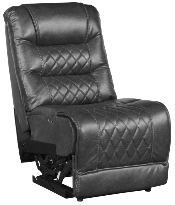 Homelegance Furniture Putnam Power Armless Reclining Chair in Gray 9405GY-ARPW - Home Discount Furniture - NJ-linden