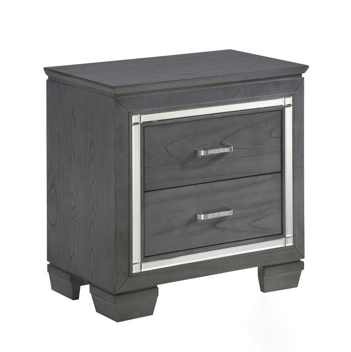 Homelegance Allura Nightstand in Gray 1916GY-4 - Home Discount Furniture - NJ-linden