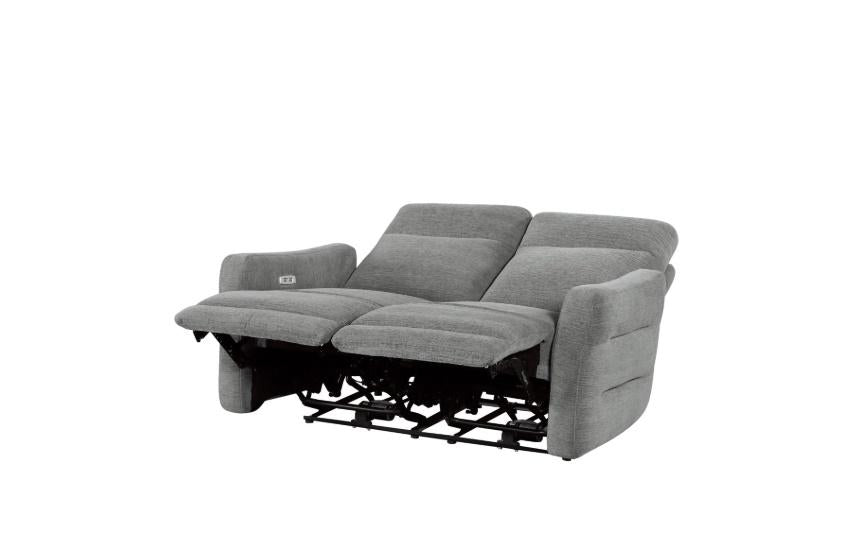 Homelegance Furniture Edition Power Double Lay Flat Reclining Loveseat in Dove Grey 9804DV-2PWH - Home Discount Furniture - NJ-linden