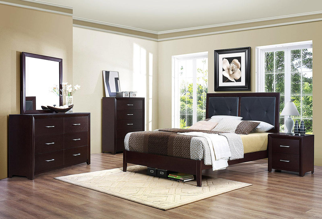 Homelegance Edina 2 Drawer Nightstand in Espresso-Hinted Cherry 2145-4 - Home Discount Furniture - NJ-linden