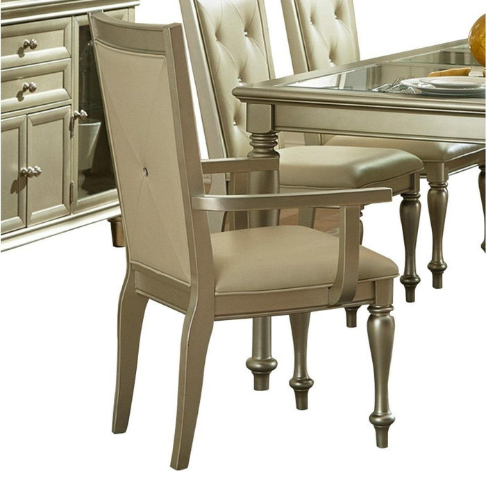 Homelegance Celandine Arm Chair in Silver (Set of 2) - Home Discount Furniture - NJ-linden