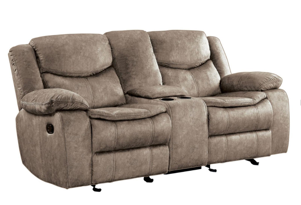 Homelegance Furniture Bastrop Double Glider Reclining Loveseat in Brown 8230FBR-2 - Home Discount Furniture - NJ-linden