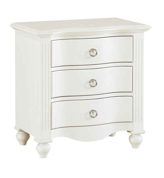 Homelegance Meghan 3 Drawer Nightstand in White 2058WH-4 - Home Discount Furniture - NJ-linden