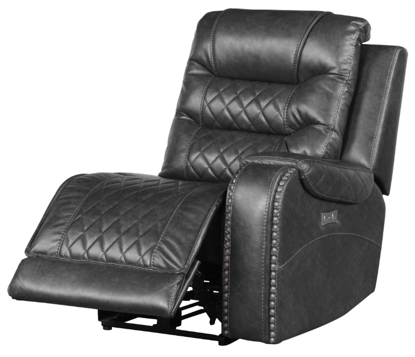 Homelegance Furniture Putnam Power Right Side Reclining Chair with USB Port in Gray 9405GY-RRPW - Home Discount Furniture - NJ-linden