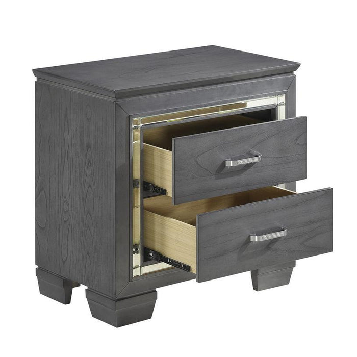 Homelegance Allura Nightstand in Gray 1916GY-4 - Home Discount Furniture - NJ-linden