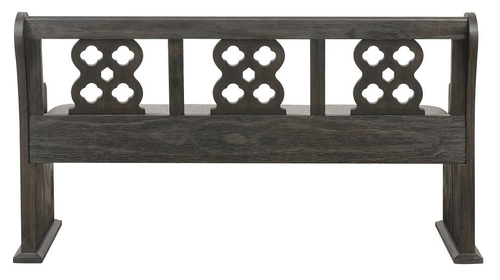 Homelegance Arasina Bench with Curved Arms in Dark Pewter 5559N-14A - Home Discount Furniture - NJ-linden