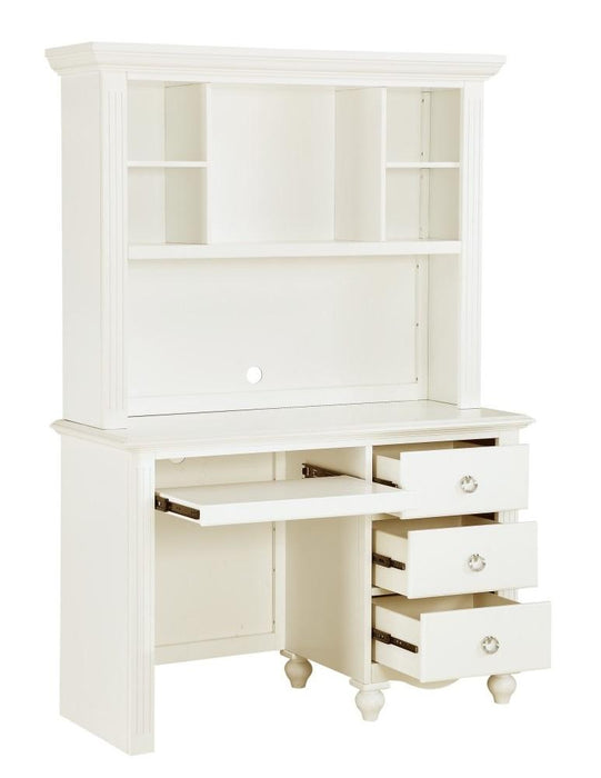 Homelegance Meghan Writing Hutch/ Desk Set in White 2058WH-14* - Home Discount Furniture - NJ-linden