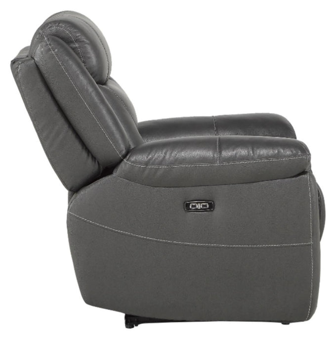 Homelegance Furniture Danio Power Double Reclining Chair with Power Headrests in Dark Gray 9528DGY-1PWH - Home Discount Furniture - NJ-linden