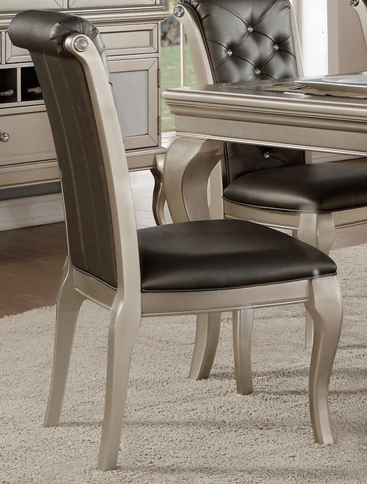 Homelegance Crawford Side Chair in Silver (Set of 2) - Home Discount Furniture - NJ-linden