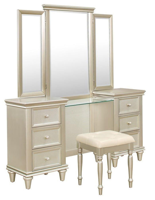 Homelegance Celandine Vanity Dresser with Mirror in Silver 1928-15* - Home Discount Furniture - NJ-linden