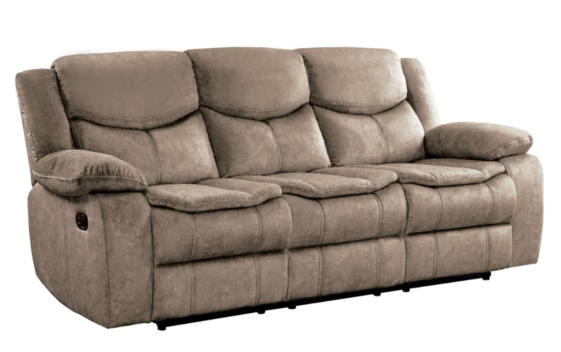 Homelegance Furniture Bastrop Double Reclining Sofa in Brown 8230FBR-3 - Home Discount Furniture - NJ-linden