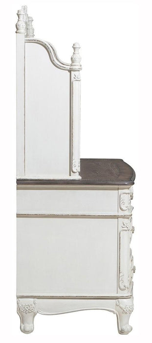 Homelegance Cinderella Writing Desk in Antique White with Grey Rub-Through 1386NW-11 - Home Discount Furniture - NJ-linden