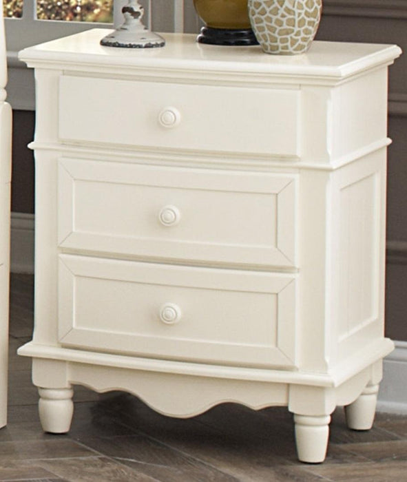 Homelegance Clementine 3 Drawer Night Stand in White B1799-4 - Home Discount Furniture - NJ-linden