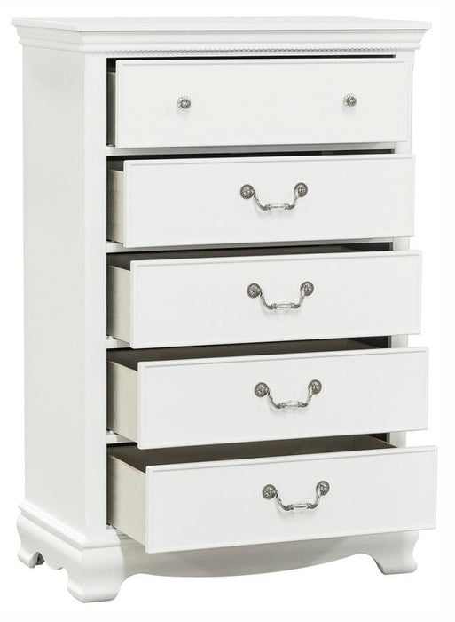 Homelegance Lucida 5 Drawer Chest in White 2039W-9 - Home Discount Furniture - NJ-linden