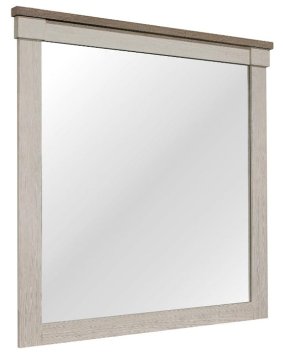 Homelegance Arcadia Mirror in White & Weathered Gray 1677-6 - Home Discount Furniture - NJ-linden