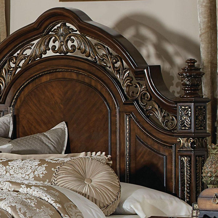 Homelegance Catalonia Queen Poster Bed in Cherry 1824-1 - Home Discount Furniture - NJ-linden