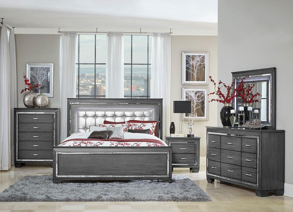 Homelegance Allura Full Panel Bed in Gray 1916FGY-1* - Home Discount Furniture - NJ-linden