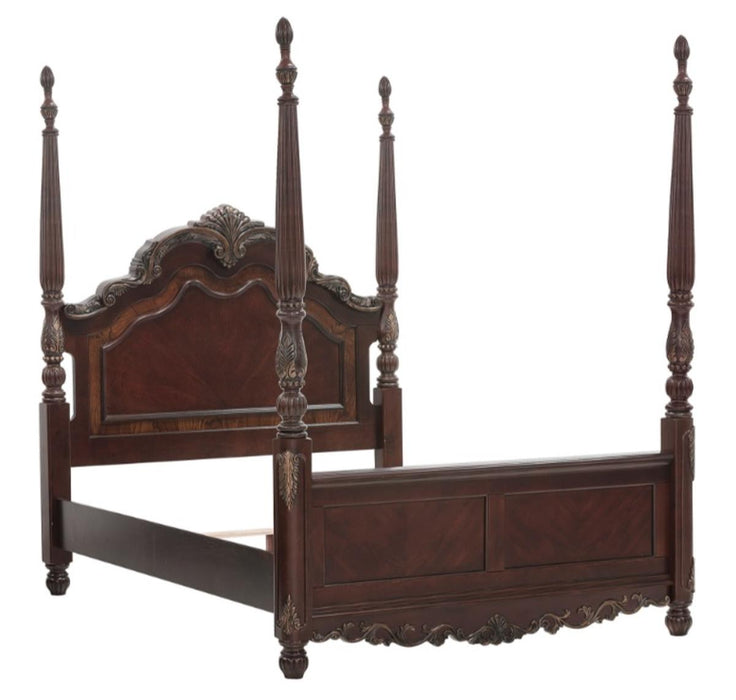 Homelegance Deryn Park King Poster Bed in Cherry 2243K-1EK* - Home Discount Furniture - NJ-linden