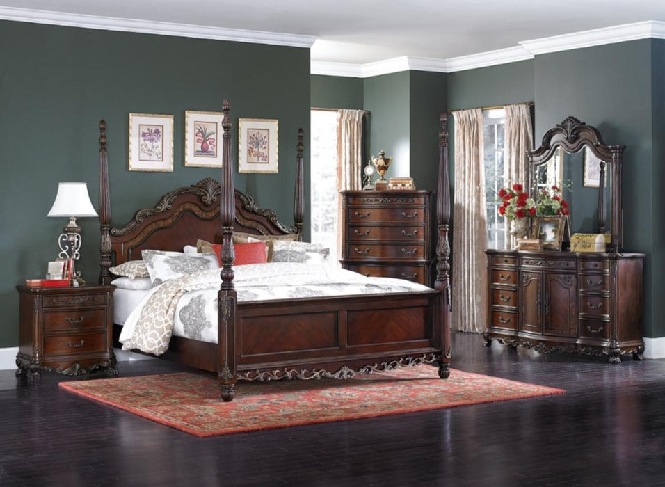 Homelegance Deryn Park King Poster Bed in Cherry 2243K-1EK* - Home Discount Furniture - NJ-linden