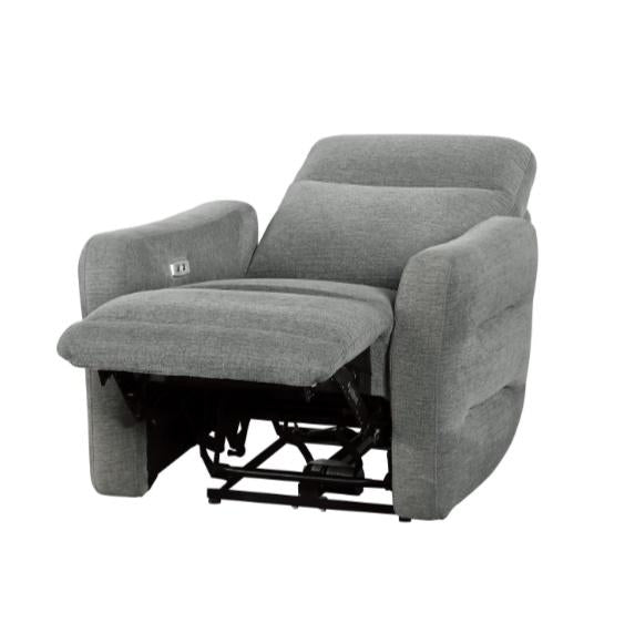 Homelegance Furniture Edition Power Lay Flat Reclining Chair in Dove Grey 9804DV-1PWH - Home Discount Furniture - NJ-linden