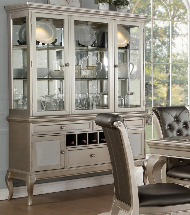 Homelegance Crawford Buffet and Hutch in Silver 5546-50* - Home Discount Furniture - NJ-linden