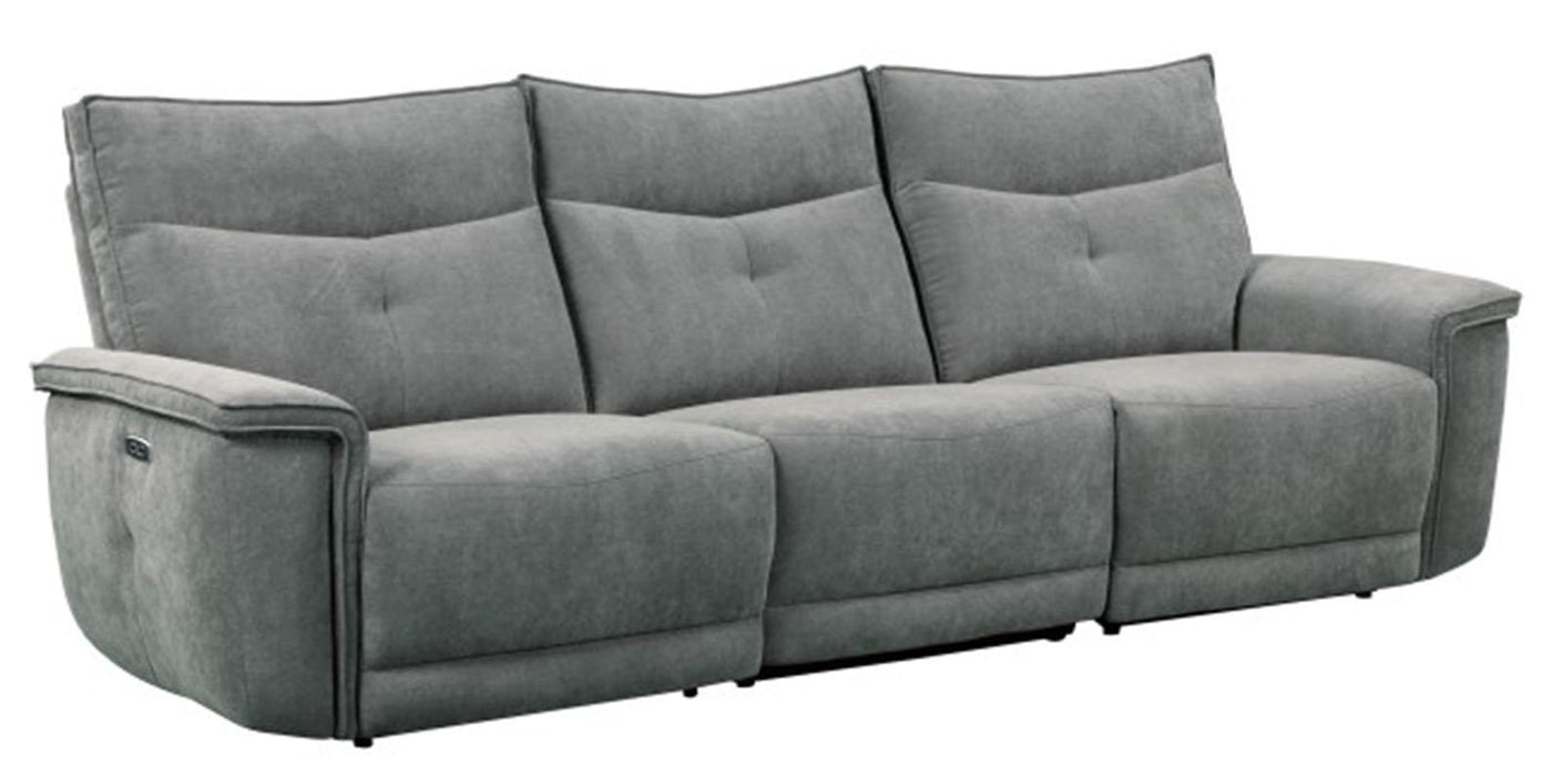 Homelegance Furniture Tesoro Power Double Reclining Sofa w/ Power Headrests in Dark Gray 9509DG-3PWH* - Home Discount Furniture - NJ-linden