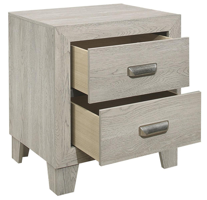 Homelegance Furniture Quinby 2 Drawer Nightstand in Light Brown 1525-4 - Home Discount Furniture - NJ-linden