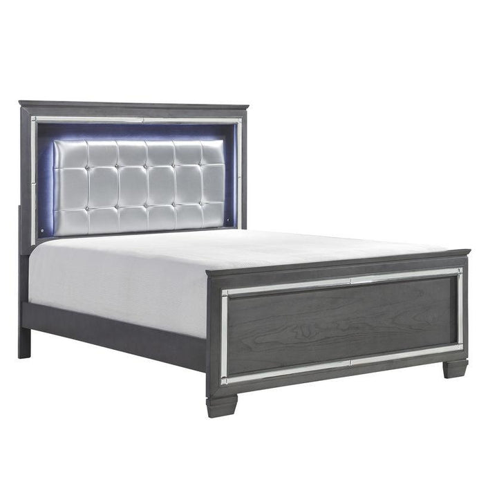 Homelegance Allura Full Panel Bed in Gray 1916FGY-1* - Home Discount Furniture - NJ-linden