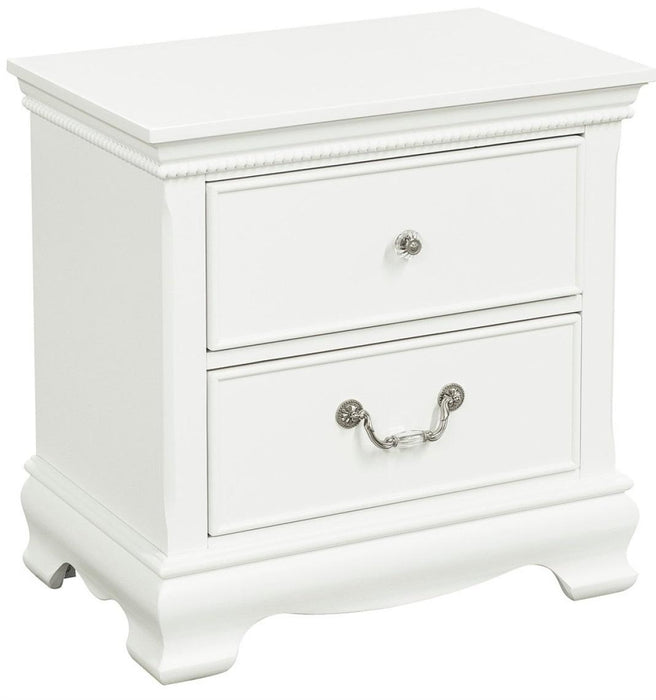 Homelegance Lucida 2 Drawer Nightstand in White 2039W-4 - Home Discount Furniture - NJ-linden