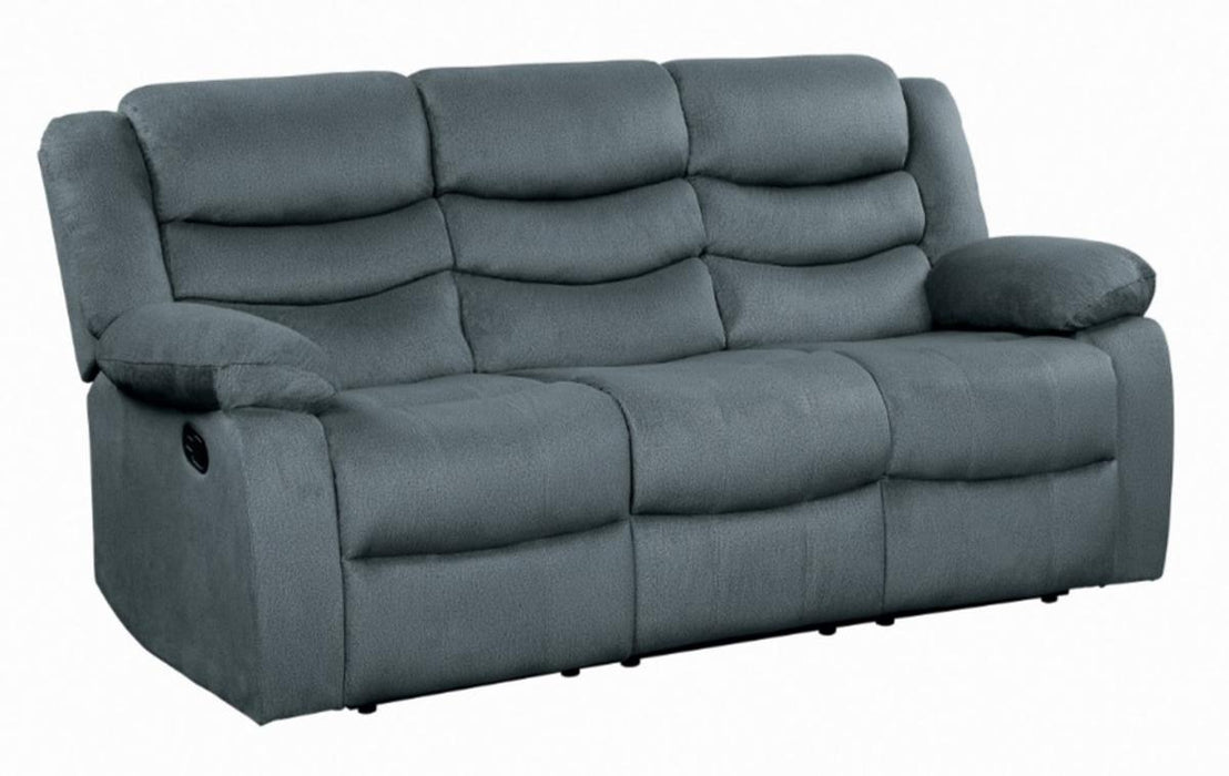 Homelegance Furniture Discus Double Reclining Sofa in Gray 9526GY-3 - Home Discount Furniture - NJ-linden