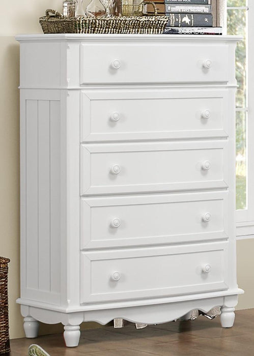 Homelegance Clementine 5 Drawer Chest in White B1799-9 - Home Discount Furniture - NJ-linden