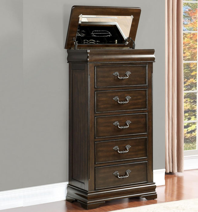 Homelegance Mont Belvieu Lift-Top Lingerie Chest in Dark Cherry 1869-12 - Home Discount Furniture - NJ-linden