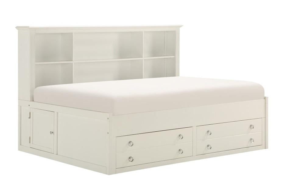 Homelegance Meghan Full Lounge Storage Bed in White 2058WHPRF-1* - Home Discount Furniture - NJ-linden