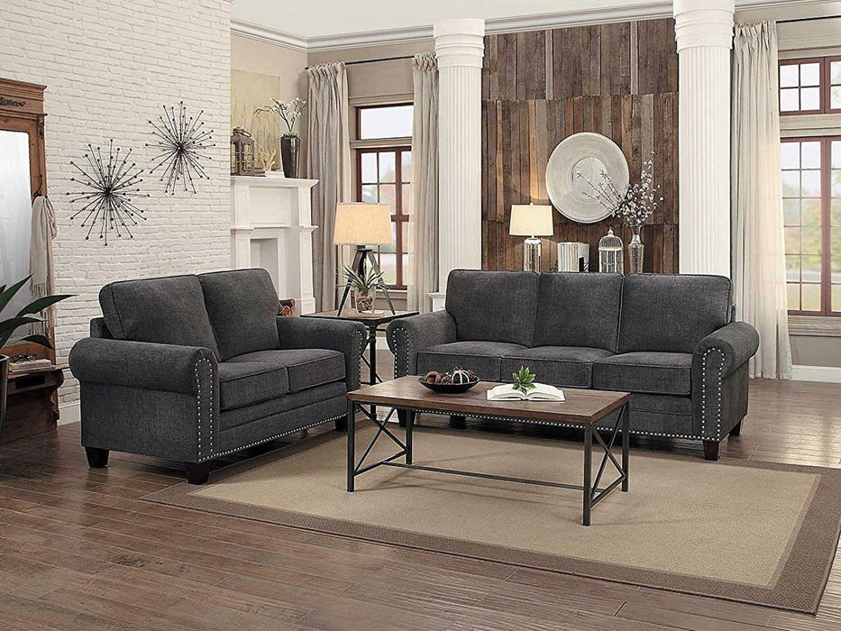 Homelegance Furniture Cornelia Loveseat in Dark Gray 8216DG-2 - Home Discount Furniture - NJ-linden