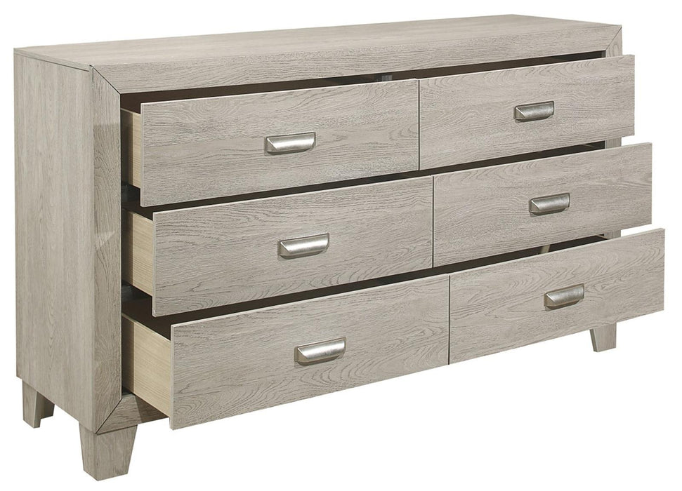 Homelegance Furniture Quinby 6 Drawer Dresser in Light Brown 1525-5 - Home Discount Furniture - NJ-linden