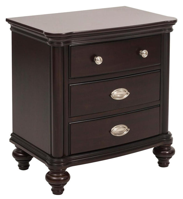 Homelegance Marston 3 Drawer Nightstand in Dark Cherry 2615DC-4 - Home Discount Furniture - NJ-linden