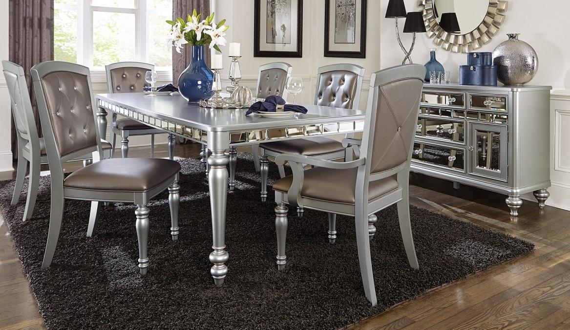 Homelegance Orsina Dining Table in Silver 5477N-96 - Home Discount Furniture - NJ-linden