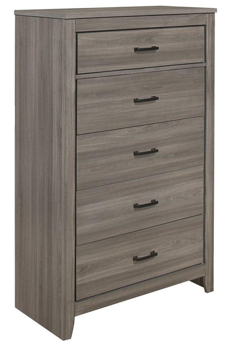 Homelegance Waldorf 5 Drawer Chest in Dark Gray 1902-9 - Home Discount Furniture - NJ-linden