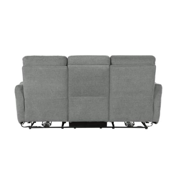 Homelegance Furniture Edition Power Double Lay Flat Reclining Sofa in Dove Grey 9804DV-3PWH - Home Discount Furniture - NJ-linden