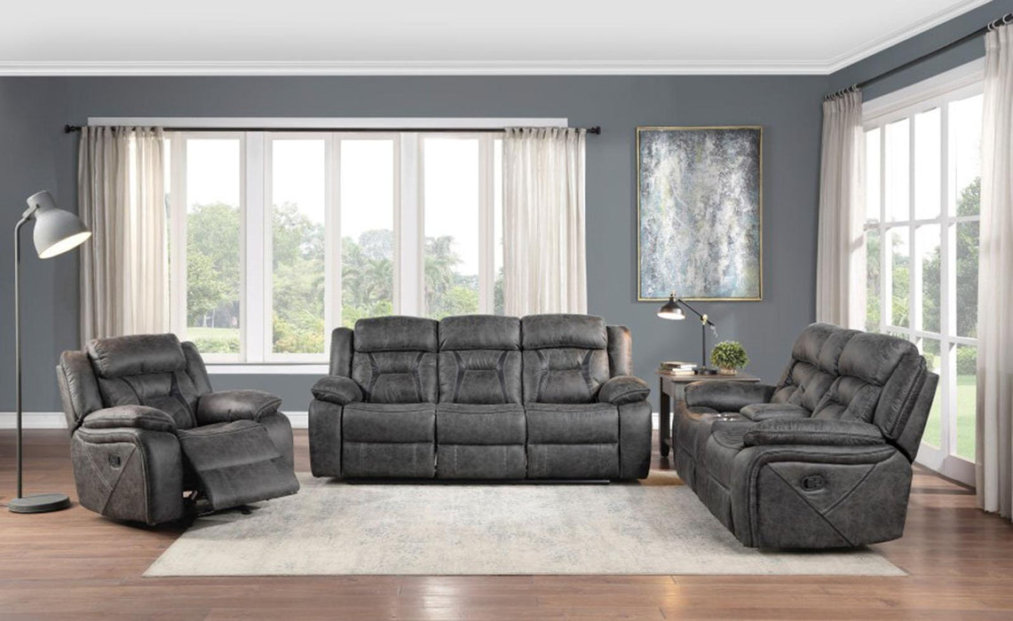 Homelegance Furniture Madrona Hill Double Reclining Sofa in Gray 9989GY-3 - Home Discount Furniture - NJ-linden