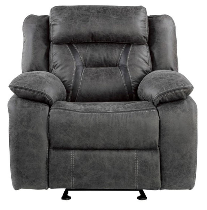 Homelegance Furniture Madrona Hill Glider Reclining Chair in Gray 9989GY-1 - Home Discount Furniture - NJ-linden