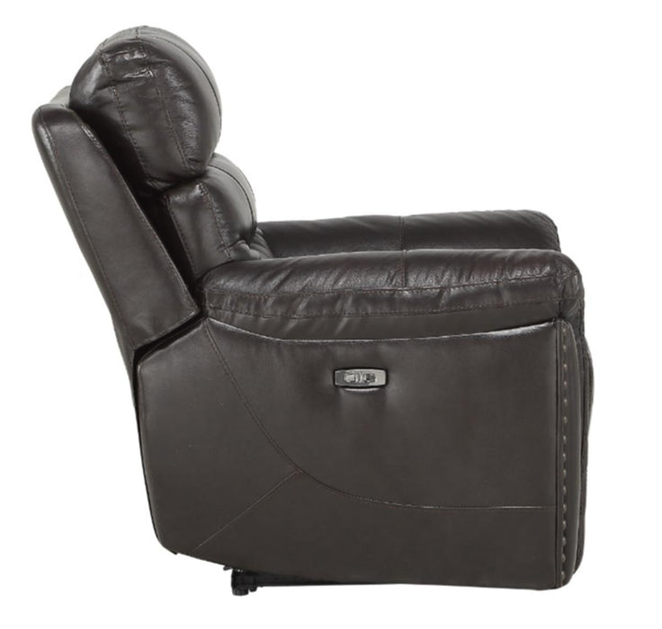 Homelegance Furniture Lance Power Reclining Chair with Power Headrest and USB Port in Brown 9527BRW-1PWH - Home Discount Furniture - NJ-linden